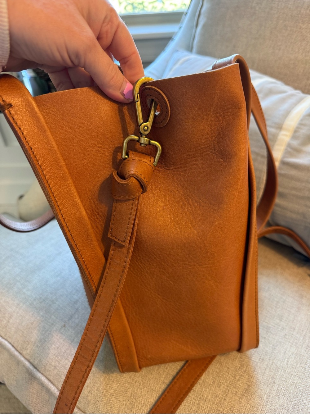 Madewell The Sydney Tote English Saddle Leather - Picture 5 of 8